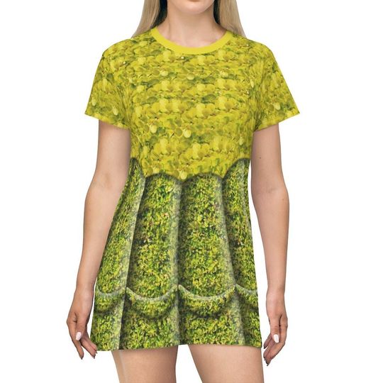 Belle Short Sleeve Dress, Epcot Flower & Garden Cosplay, Beauty and The Beast Topiaries