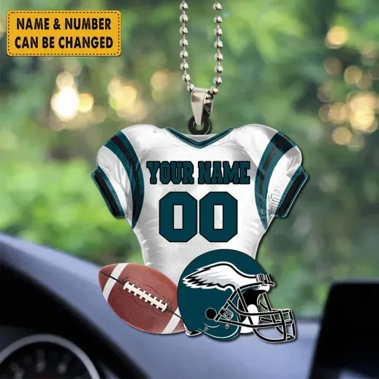Personalized Philadelphia Football Team Eagles Christmas Ornament Gift Decor