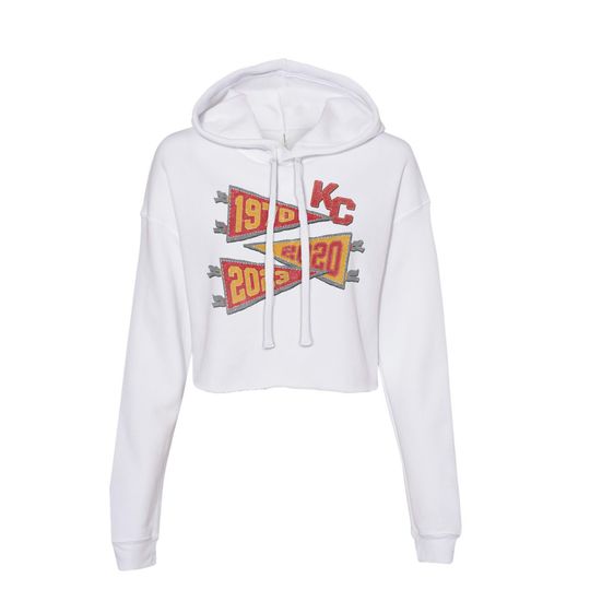 Kansas City Super Bowl Champions Women's Crop Top Hoodie