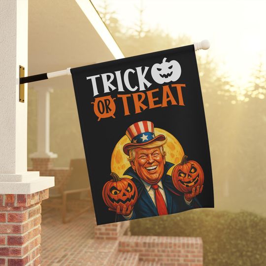 Discover Trump Halloween Garden Flag: Funny Political Pumpkin Yard Decor