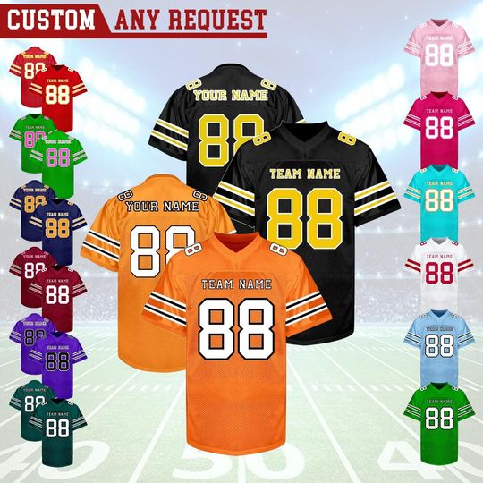 Discover Personalized Stitch Any Team Number Football Jersey, Custom Name Number Logo Football Jersey For Men Women Youth Kid, Football US 23825HC3