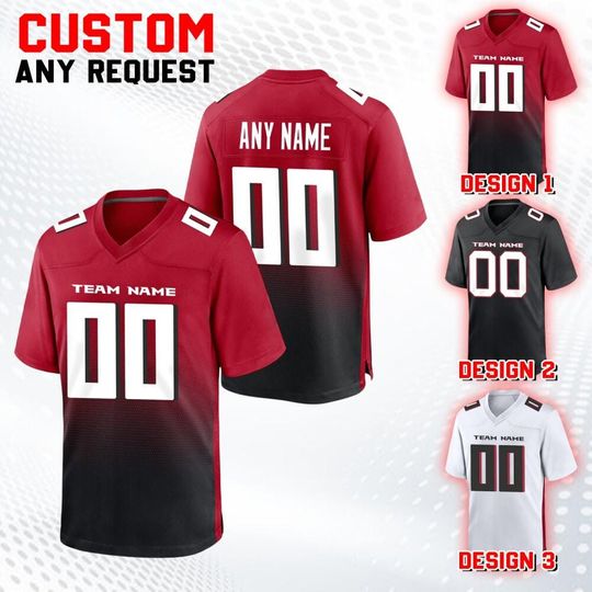 Discover Custom Professional Team Atlanta Football Jersey Collection, Game Draft Jersey For Adult Kid, Custom American Football Jersey 30825DN12