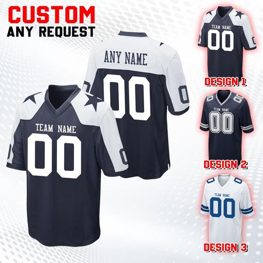 Discover Custom Professional Team Dallas Football Jersey Collection, Game Draft Jersey For Adult Kid, Custom American Football Jersey 30825DN19