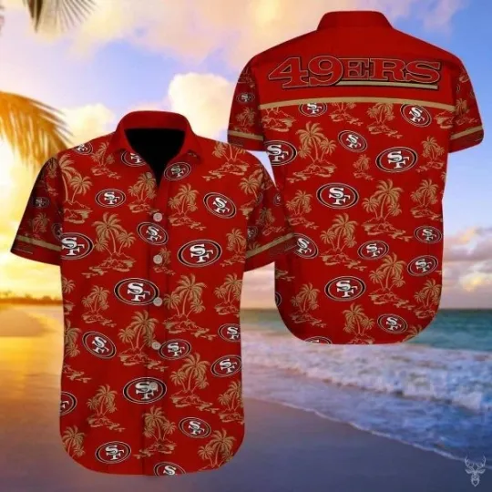 Discover San Francisco Football Hawaiian Shirt Island Pattern Summer Beach Gift, Gift for Fan