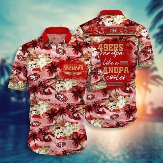 Discover San Francisco Football Hawaiian Shirt Cool Grandpa , Gift for Fan