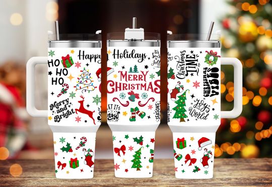 Discover Christmas Cute 40oz Tumbler, Merry Christmas Tumbler 40oz, Christmas Tumbler