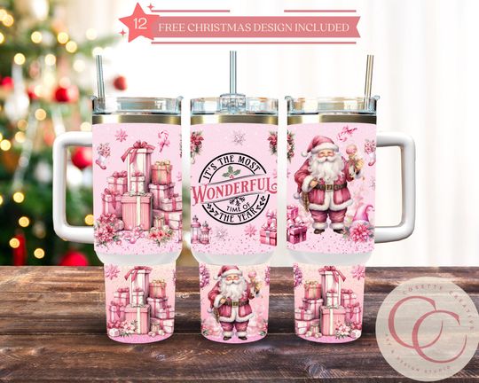 Discover It's the most wonderful time of the year Pink Gifts Santa 40oz Tumbler