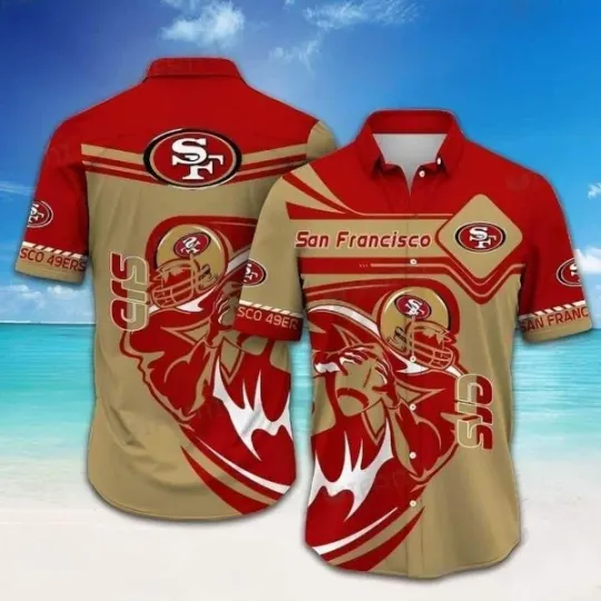 Discover San Francisco Football Hawaiian Shirt Gift For Beach Trip, Gift for Fan