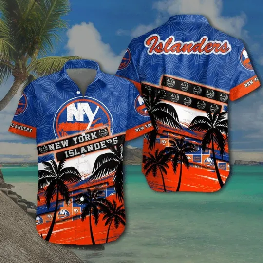 Discover New York Islanders Hawaiian Shirt Men's Tropical Paradise Aloha Baseball Fans
