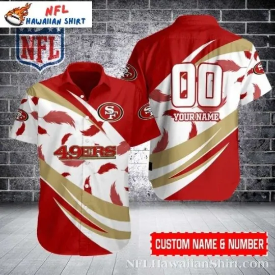Discover Gold Rush Whirl San Francisco Football Personalized Aloha Hawaiian Shirt, Gift for Fan