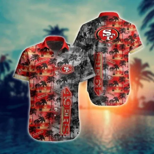 San Francisco Football Hawaiian Shirt Beach Vacation Gift , Gift for Fan