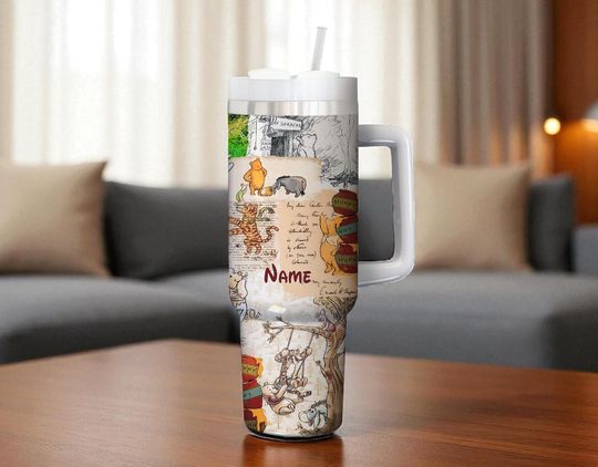 Discover Personalized Winnie the Pooh Tumbler Classic Pooh Stainless Steel Cup