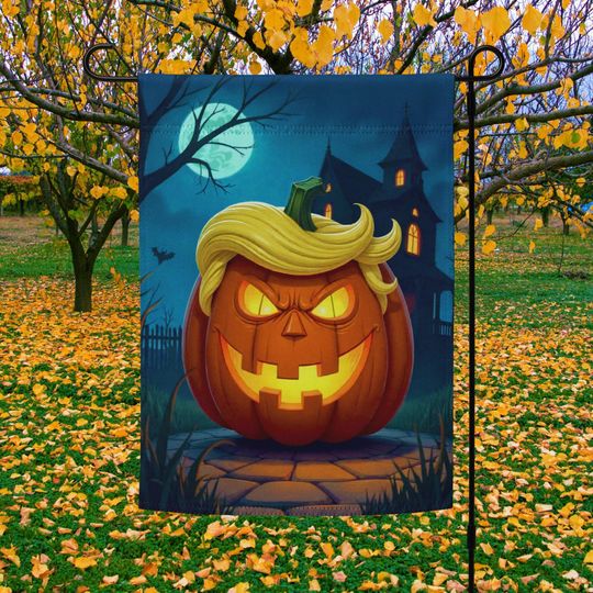 Discover Donald Trump Halloween Pumpkin Garden Flag, Scary Halloween Garden Flag,  Outdoor Halloween Decor, Halloween Wall Art, Fall Decorations