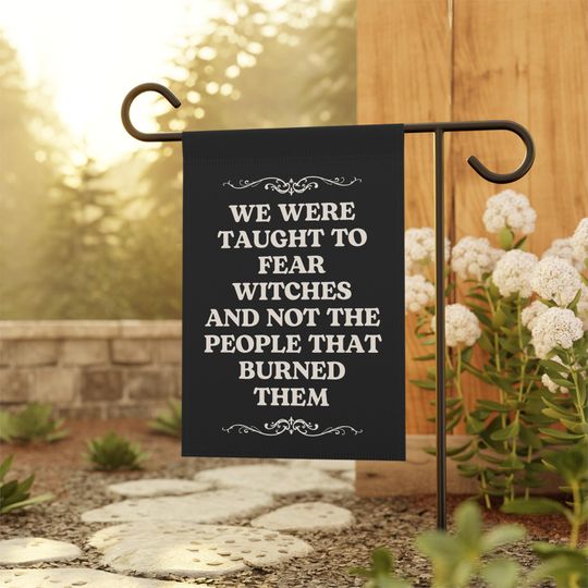 Discover Feminist Social Activist Goth Garden Flag, Halloween Garden Flag, Democrat Garden Flag, Political Yard Flag, Feminist Flag, Progressive Flag
