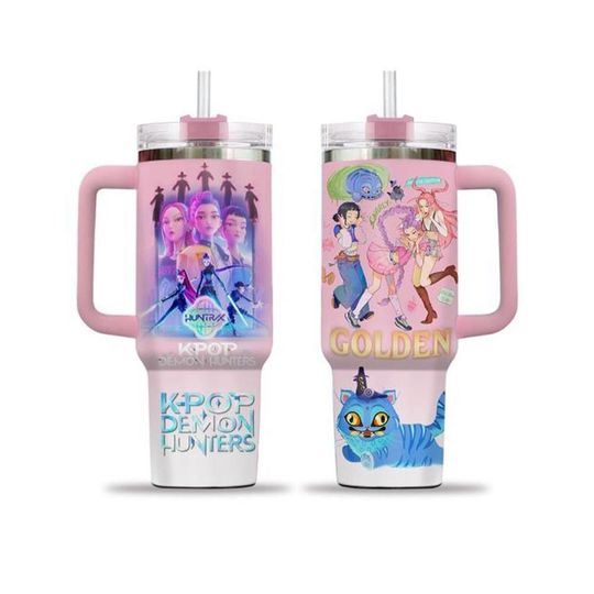 Kpop Huntrix 40oz Tumbler: Stainless Steel Insulated Fan Gift