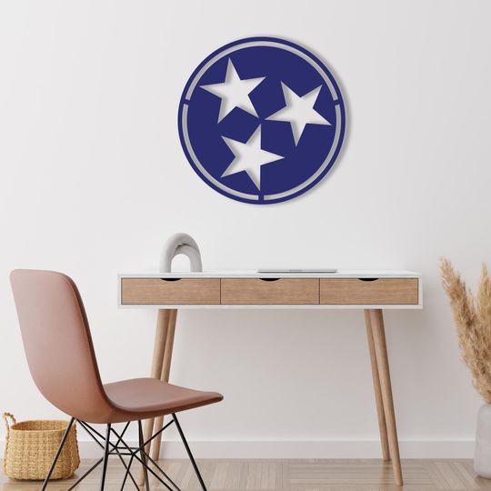 Discover Tennessee Tristar Metal Wall Art, Metal Sign, Tennessee Tristar, Nashville Gift, Tennessee Home Decor, Wall Decor, Custom Metal Sign