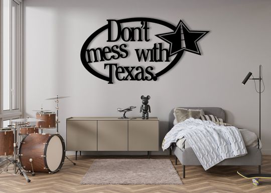 Discover Dont Mess with Texas, Texas, Dallas Stars, Metal Sign, Sports Team Sign, Hockey Team, Home Design, Wall Art, Wall Decor, Custom Sign