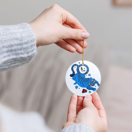 Discover Ceramic Kpop Demon Hunter Tiger Ornament - Holiday Decor, Collectible Gift