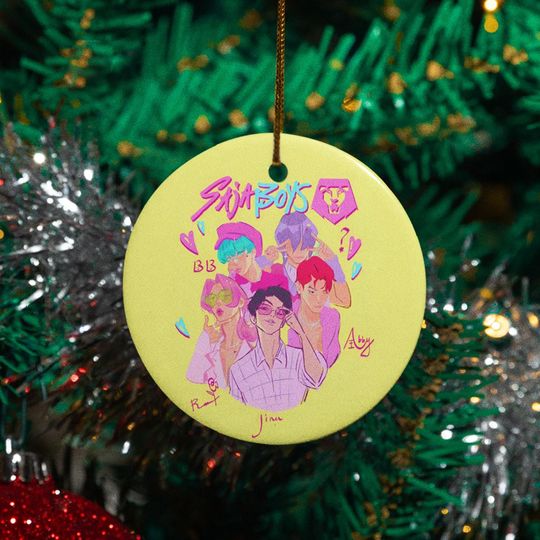 Discover Saja Boys Kpop Music Fans Anime Ornament, Demons Fans Christmas Tree Decor, Personalized Ceramic Keepsake
