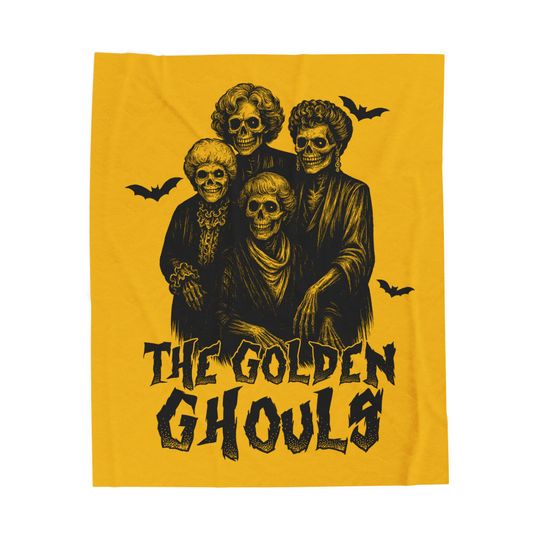 Discover Stay Golden Plush Blanket: Spooky Halloween Throw Blanket