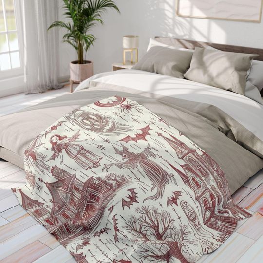 Discover Parody Halloween Fleece Blanket: Spooky Throw for Cozy Nights