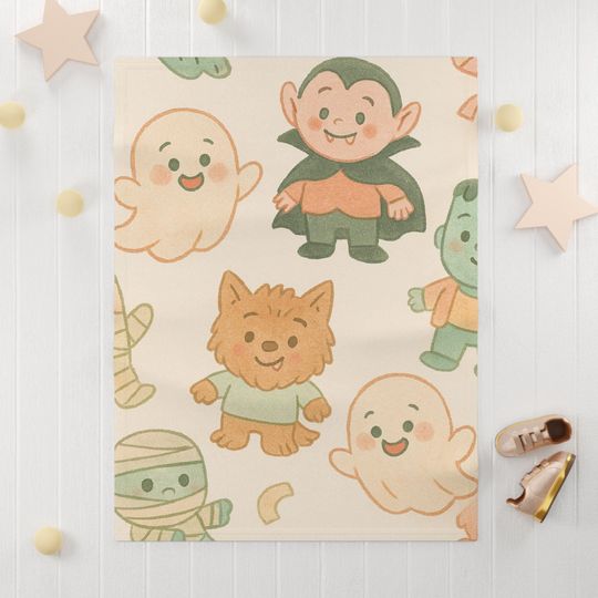 Discover Adorable Vintage Halloween Monster Fleece Blanket Soft Retro Nursery Decor Cozy Gift for New Parents, Perfect for Baby Showers, Spooky [...]
