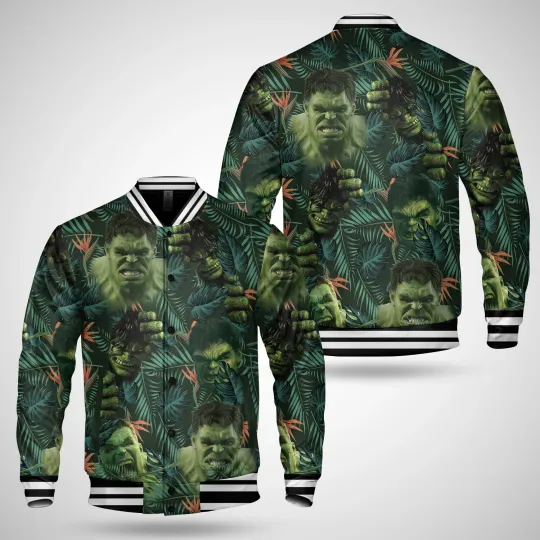 The Incredible Hulk Forest Green Summer Baseball Jacket