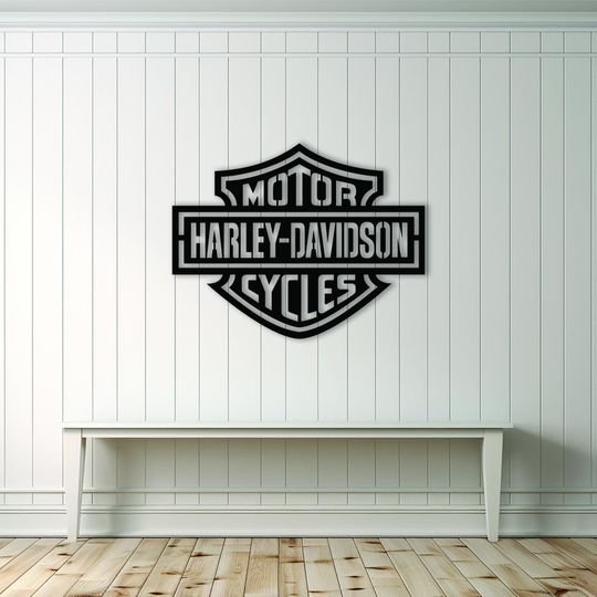 Haarleyy Davidson Metal Sign, Football Team Sign, Motorcycle Metal Sign, Wall Art Design, Garage, Mancave Decor