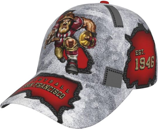San Francisco Football Team 49ers Baseball Cap, Hat Game Day for Men Women Fans Gift