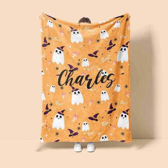 Discover Cute Halloween Ghost Blanket Personalized,Halloween Unique,Fall Home Decor,Halloween Gift Kids Toddlers Youths,Spooky Season,Halloween Decor