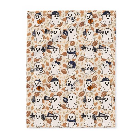 Cozy Ghost-Themed Throw Blanket, Perfect for Halloween Decor, Spooky Movie Nights, Fall Celebrations, Kids' Room, Gift Idea
