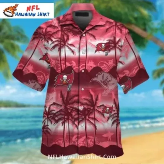 Discover Tampa Bay Football Sunset Palm Tree Aloha Hawaiian Shirt, Gift for Fan
