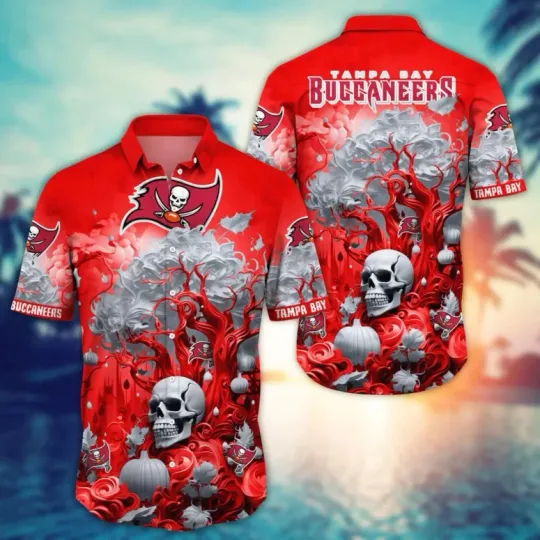 Discover Tampa Bay Football Skull Adventure Hawaiian Shirt Summer Aloha, Gift for Fan