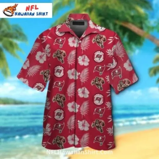 Discover Tampa Bay Football Hibiscus And Helmet Hawaiian Shirt, Gift for Fan