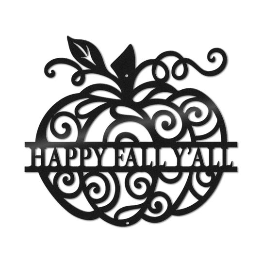 Discover HAPPY FALL Metal Sign -  Fall Decor - Door Hanger -  Wall Decor - Pumpkin Metal Decor - Fall Vibes - Thanksgiving Metal Sign - Disney Sign
