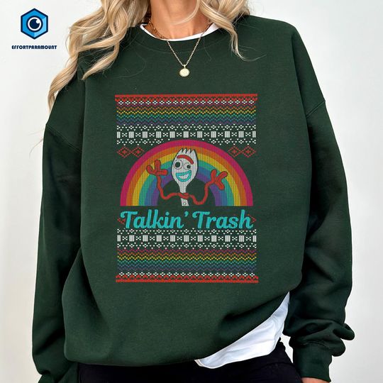 Discover Toy Story Forky Christmas Sweatshirt | Talkin' Trash Christmas sweatshirt |Toy Story Christmas Shirt | Toy Story Xmas Party