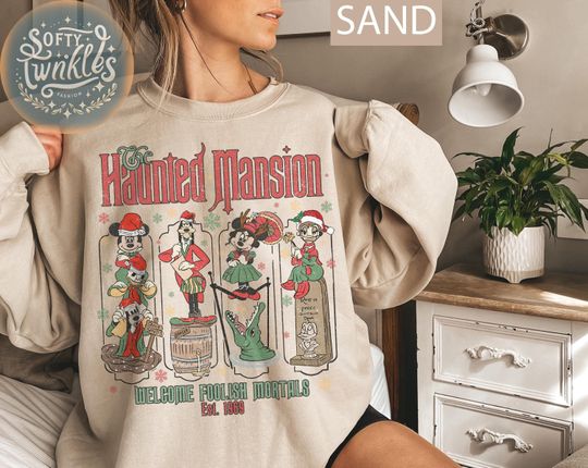 Discover Retro Disney Haunted Mansion Christmas Shirt, Mickey and Friends Christmas Shirts, Disney Xmas Lights Shirt, Mickeys Very Merry Xmas Shirt