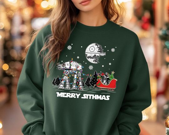 Galaxy Edge Merry Sithmas Shirt, Star Wars Darth Vader Christmas Shirt, Disneyland Family Xmas Shirt, Star Wars Characters Xmas Sweatshirt