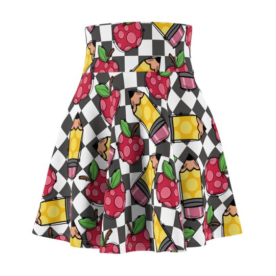 Discover Teacher Pencil & Apple Skater Skirt