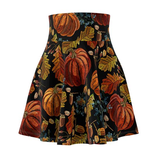 Discover Fall Pumpkin Women's Skater Skirt