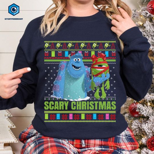 Discover Monsters Inc Scary Christmas Christmas sweatshirt, Monsters Lovers sweatshirt