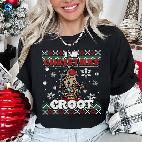 I Am Christmas Groot Shirt, Groot Christmas Sweatshirt, Groot Christmas Tree Shirt, Guardians of the Galaxy Christmas Shirt, Gotg Christmas