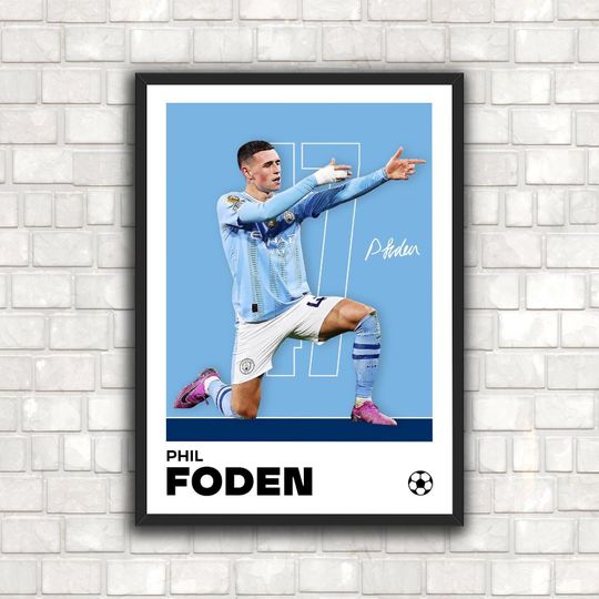 Discover Phil Foden Poster - Minimalist Football Art Print for Fans! DIGITAL DOWNLOAD