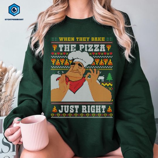 When They Bake The Pizza Just Right Christmas sweatshirt,Emperor's New Groove Sweatshirt,Krock Christmas Sweatshirt,Christmas Xmas Gift