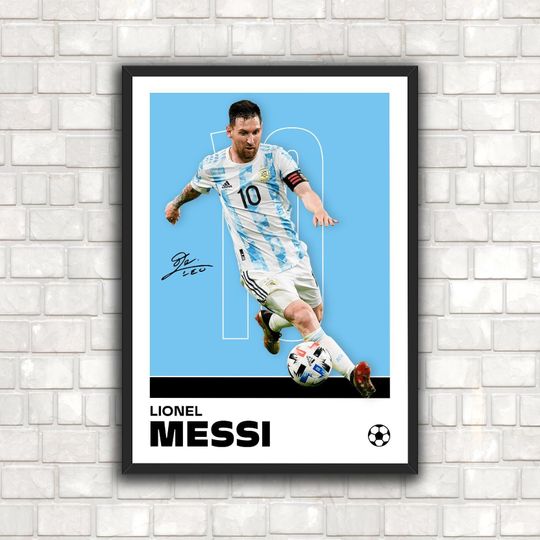 Lionel Messi Poster - Minimalist Football Art Print