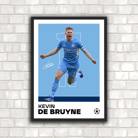 Discover Kevin De Bruyne Poster - Minimalist Football Art Print for Fans! DIGITAL DOWNLOAD