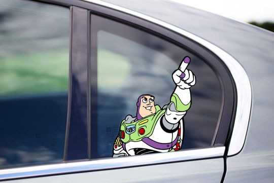Buzz Lightyear Toy Story Peekaboo Wall Decal Vinyl Sticker for Windows