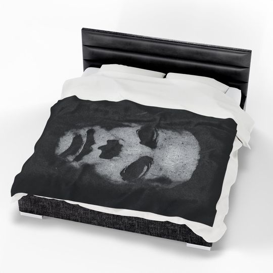 Discover Velveteen Plush Blanket, Halloween Horror Movie Blanket, Micheal Myers Portrait Bedding, Fall Home Decor, Cozy Fleece Throw, Creepy Movie
