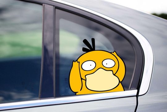 Discover Cute Psy duck Peeking Peek Peekabo Peekers Bumper Window Vinyl Decal Anime Stickers Psychic