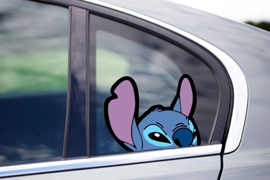 Discover Cute Stitch from Lilo and Stitch Peeking Peek Peekabo Peekers Bumper Window Vinyl Decal Disney Movie Stickers